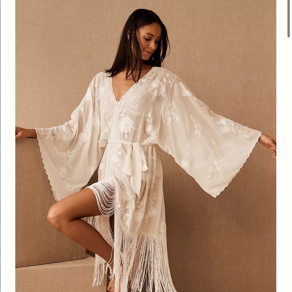 BHLDN Lilah Fringe Robe - Wedding Robe